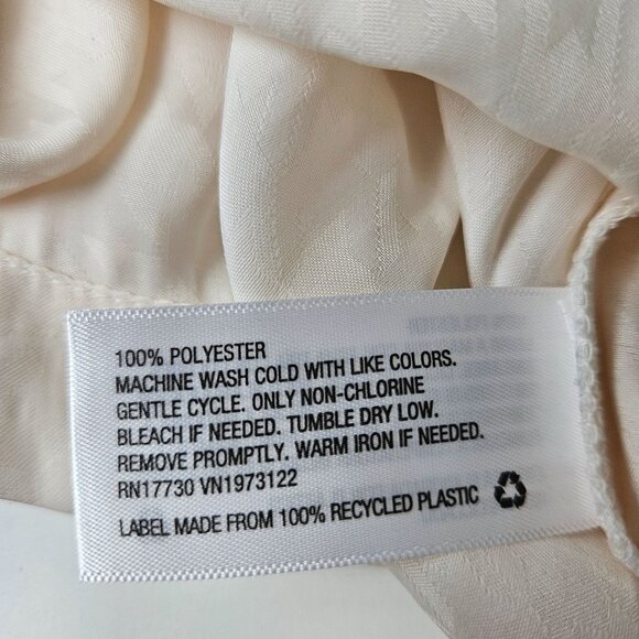 A New Day Womens Size XS Houndstooth Sheer Blouse Flutter Sleeves Casual Career - Picture 9 of 9